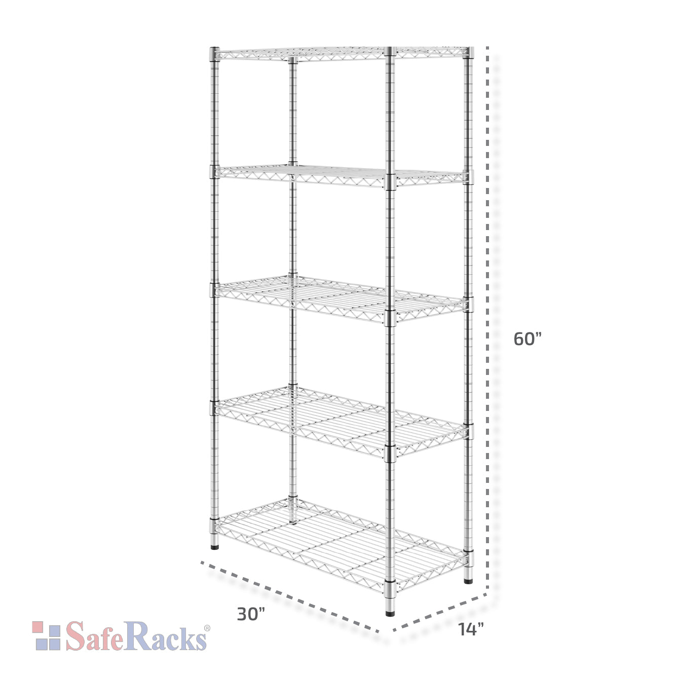 wire shelf with dimensions