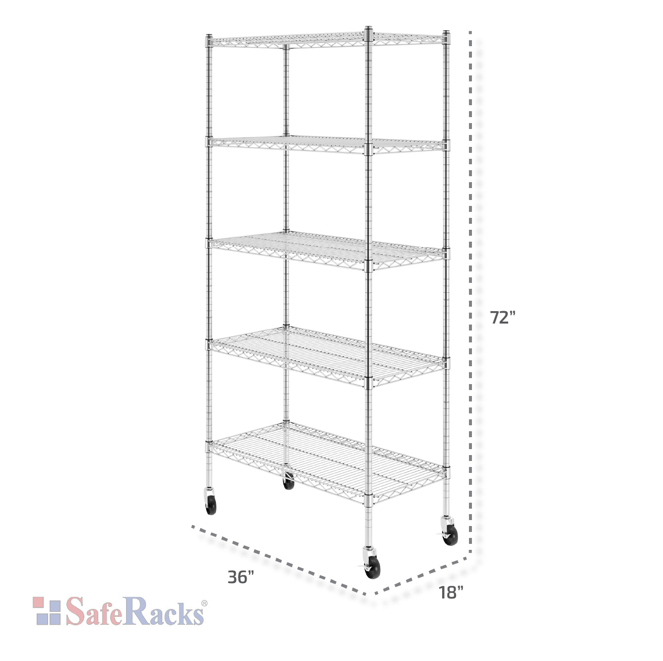 wire shelf with dimensions