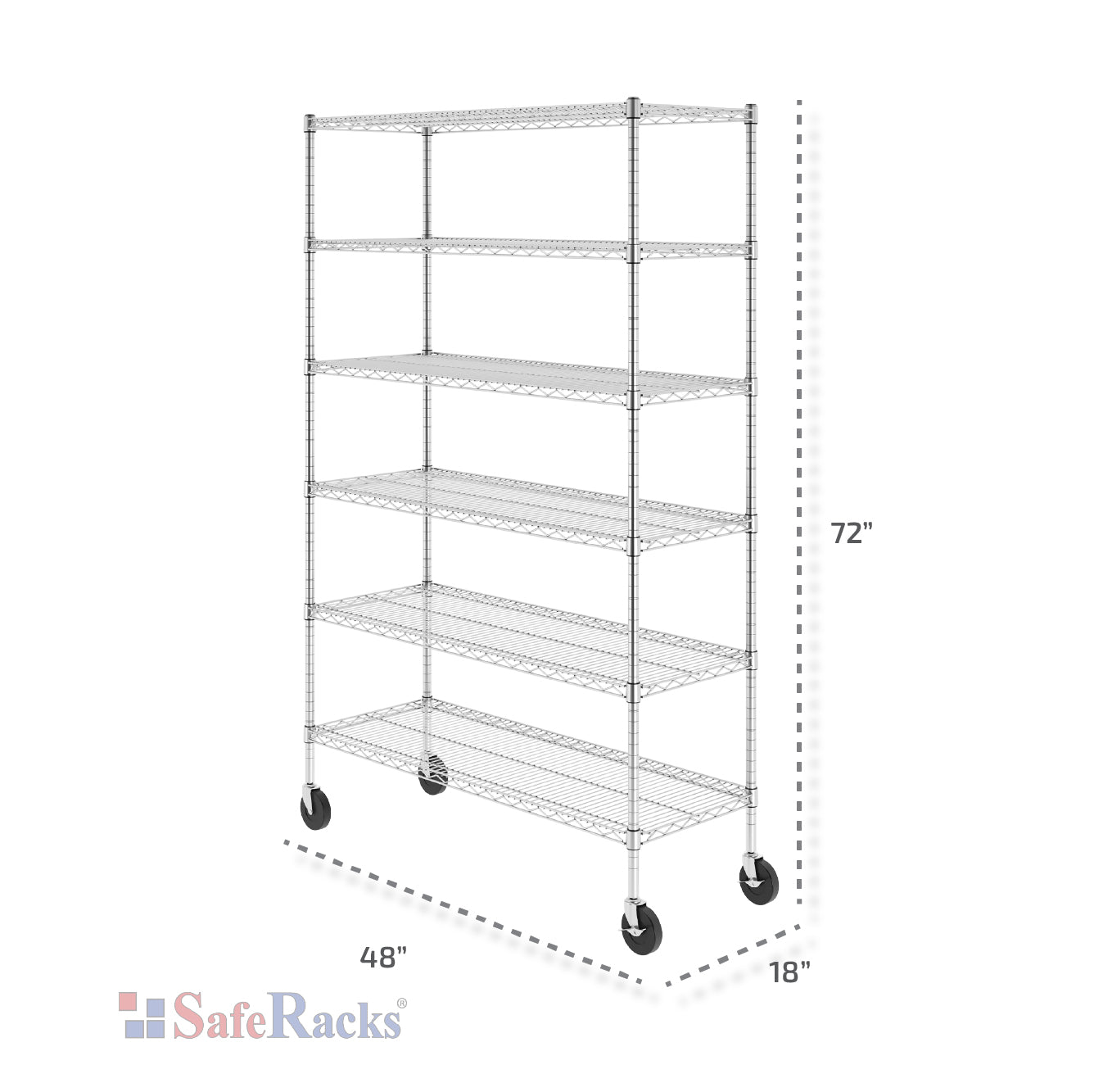 wire shelf with dimensions