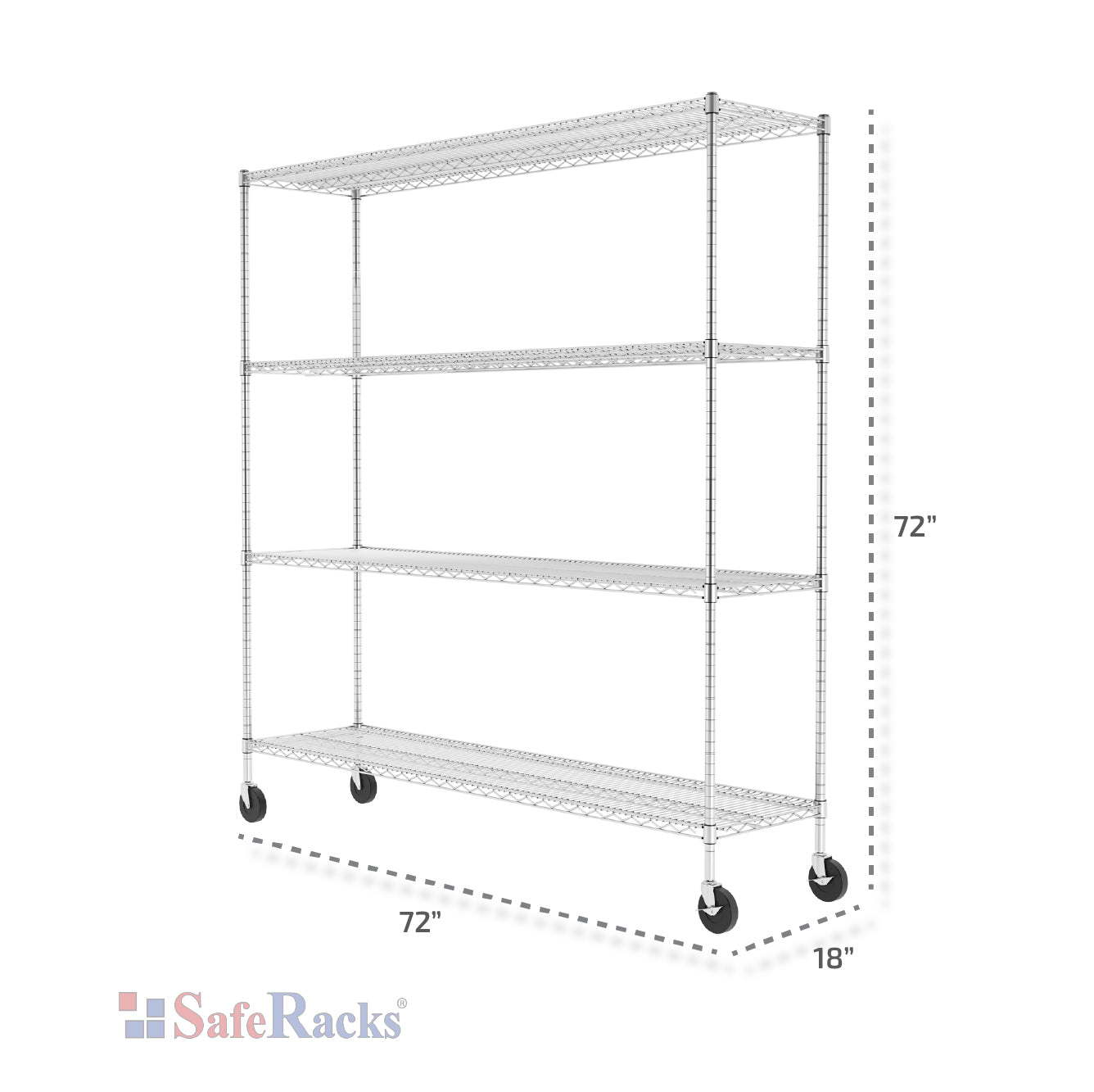 wire shelf with dimensions