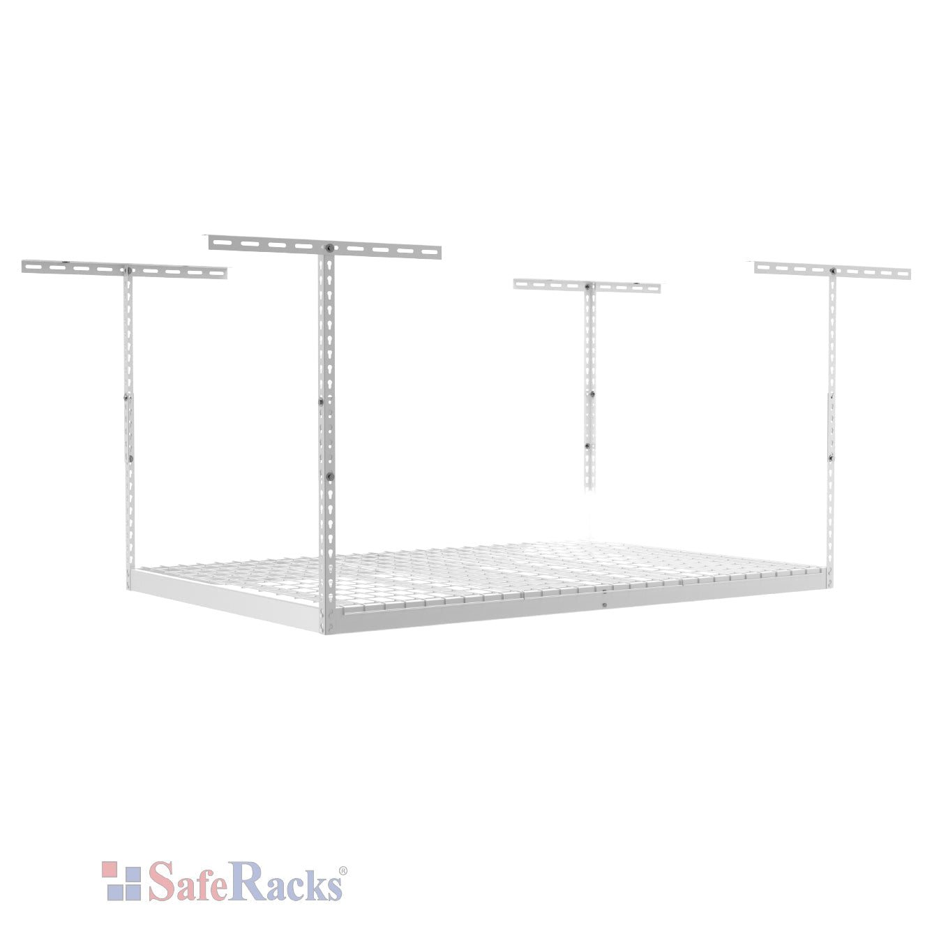white overhead rack