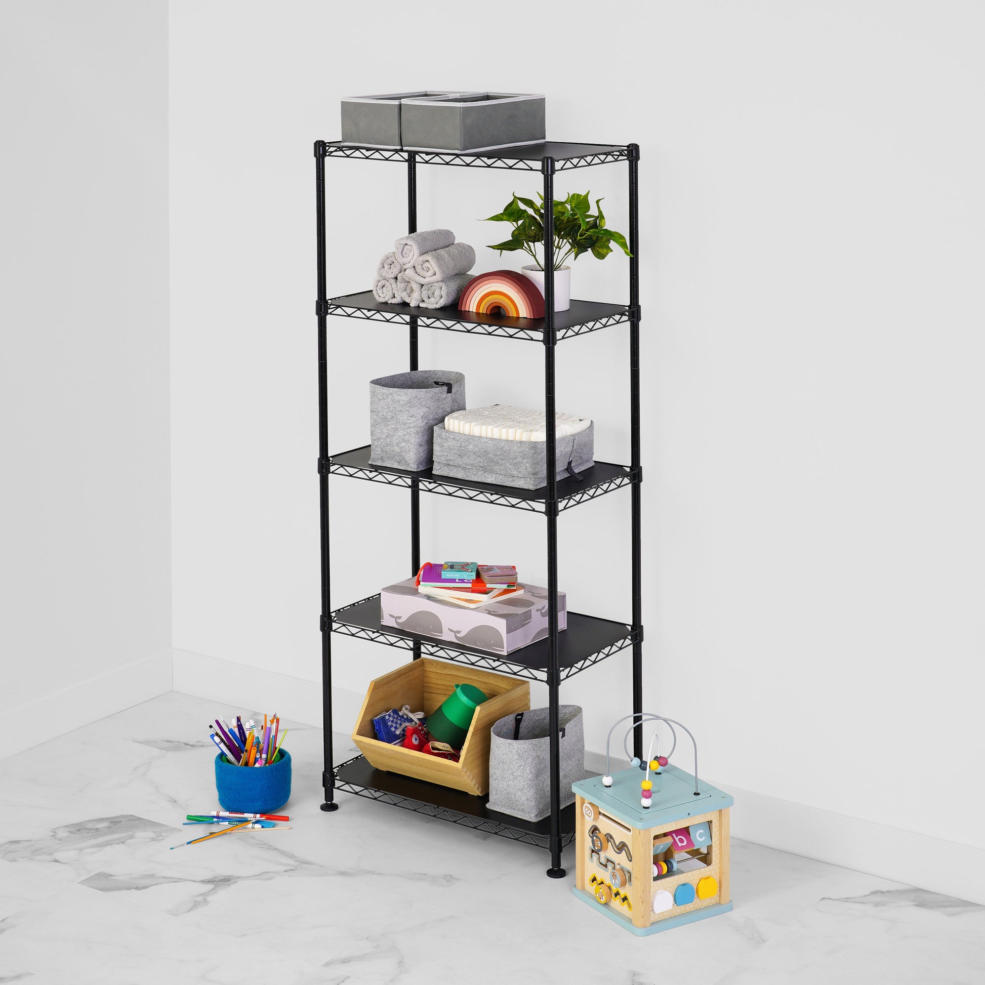 saferacks 14x24x60 wire rack with kids toys (8143459483862)