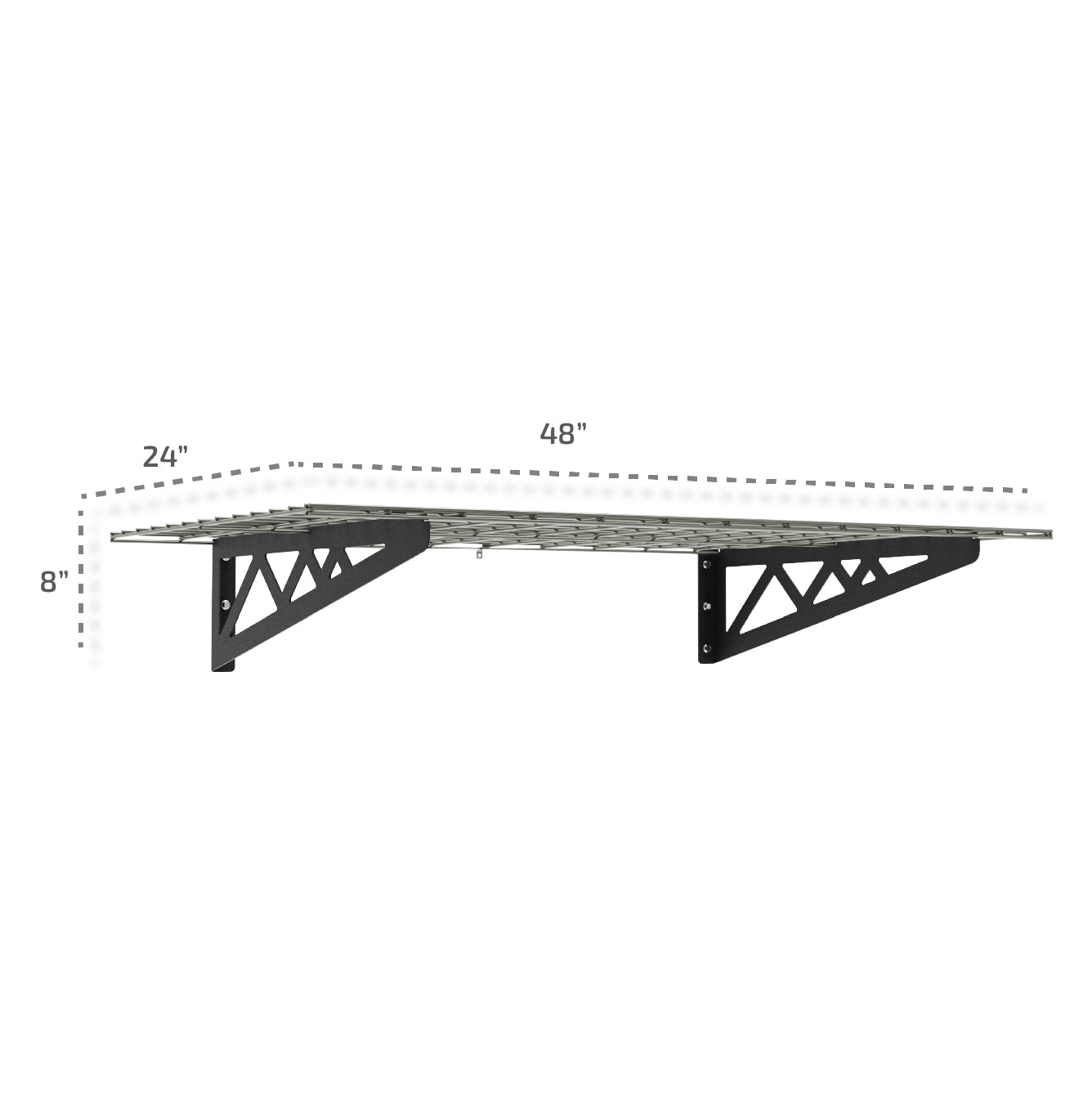 SafeRacks 24" x 48" wall shelf (8033967145174)