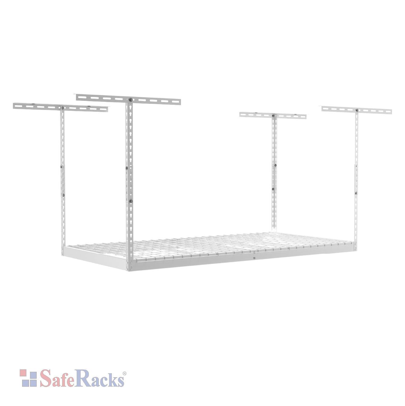 white overhead rack