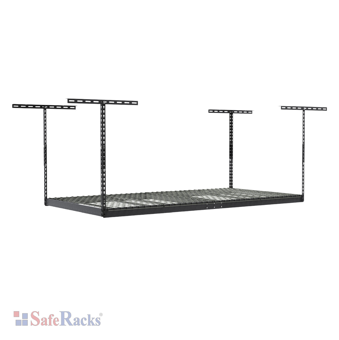 SafeRacks gray overhead garage storage rack