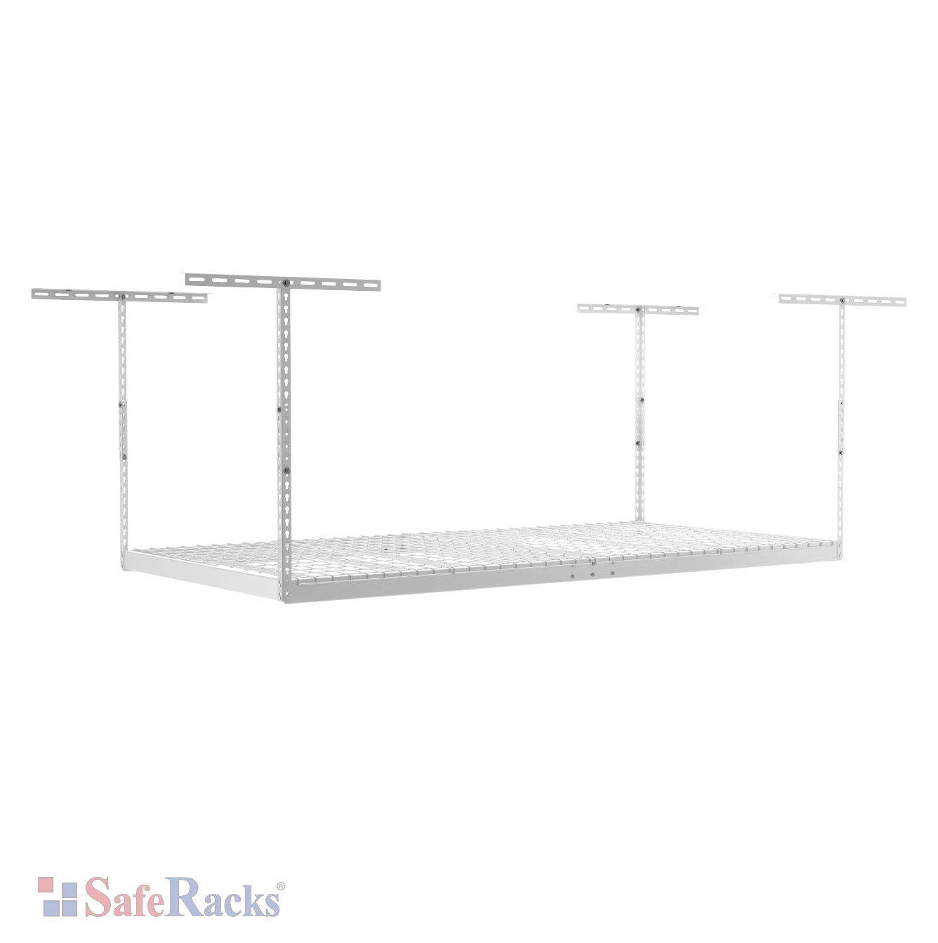 white overhead rack